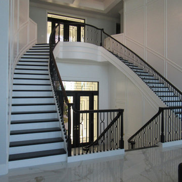 Bradley Res. Twin Mirror Curved Stairs