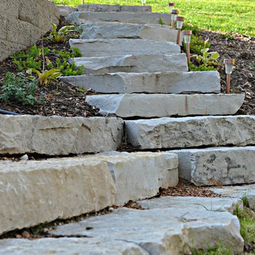Franklin, WI - Outdoor Living Space, Stone Walls and Fire Pits