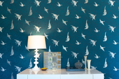 Birds in Azure / Krane Wallpaper
