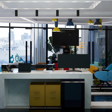 Reception, coworking, aparthotel