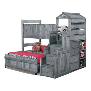 Camp Twin Kids Loft System & Lower Bed Set