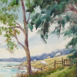 'Pastoral Sweden' Original Watercolor Painting by Erin Dertner - Paintings