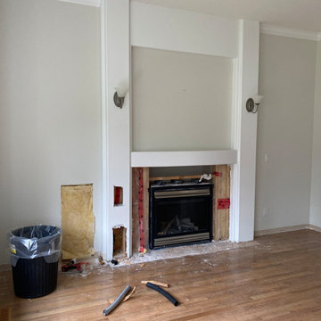 Entryway fireplace refurbishment - In progress!
