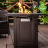 Square Stainless Steel Outdoor Fire Pit Table with Lid