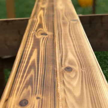 Knotty cedar tongue and groove
