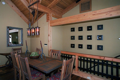 Dining room - rustic dining room idea in Sacramento