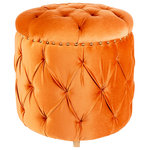 Livabliss - Surya Amana AAA-005 Ottoman, Orange - Our Amana Collection offers an enduring presentation of the modern form that will competently revitalize your decor space. Made in India with Cotton, Manufactured Wood, Wood. For optimal product care, wipe clean with a dry cloth. Manufacturers 30 Day Limited Warranty.