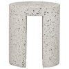 15 Inch Outdoor Stool White Contemporary Moe's Home