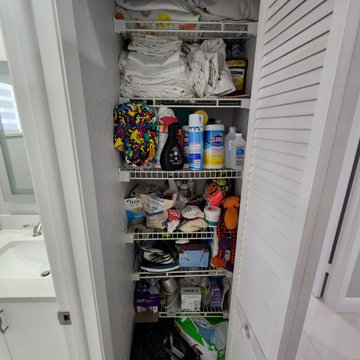 A Well Organized Linen Closet - Before