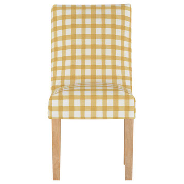 Hampton Dining Chair With Slipcover, Buffalo Gingham Buttercup