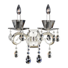 Locatelli 2 Light Wall Sconce in Two Tone Silver