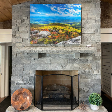 Atchinson Natural Thin Stone Veneer Fireplace