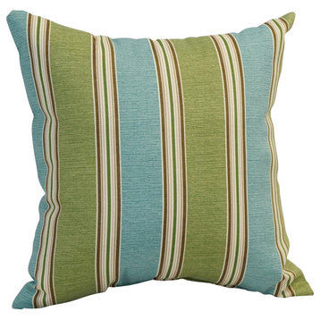 17" Square Polyester Outdoor Throw Pillows, Set of 4, Mainland Surf