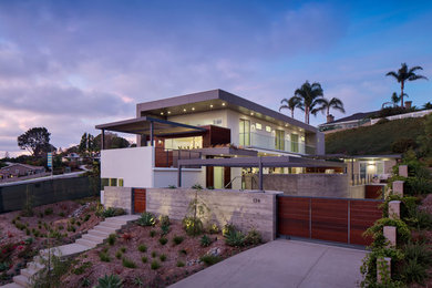 Contemporary exterior home idea in San Diego