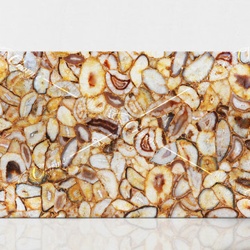 Agate Ambra with gold