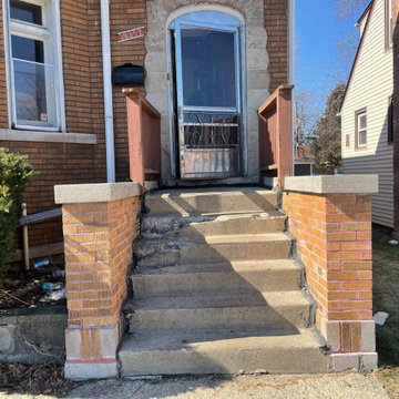Front brick and masonry and back stairs replacement