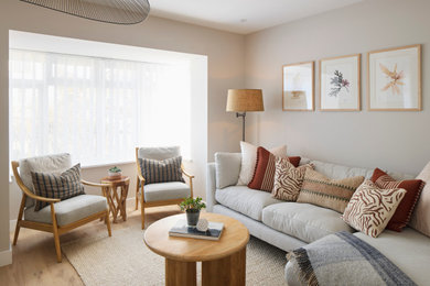 Beach style living room in Hampshire.