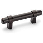 Cosmas - Cosmas 161-2.5ORB Oil Rubbed Bronze 2-1/2” CTC (64mm) Euro Bar Pull - High Quality Oil Rubbed Bronze Finish - Solid Steel Construction