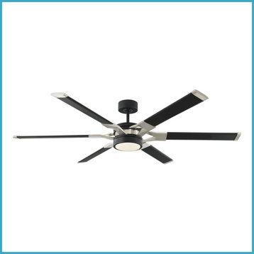LED Loft 62" Indoor Ceiling Fan in Midnight Black