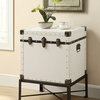 Trunk-style Accent Cabinet, White