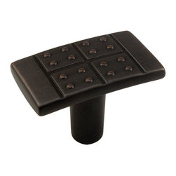 Cosmas - Cabinet T Knob, 1-3/8" Length, Oil Rubbed Bronze, Set of 10 - Cabinet And Drawer Knobs