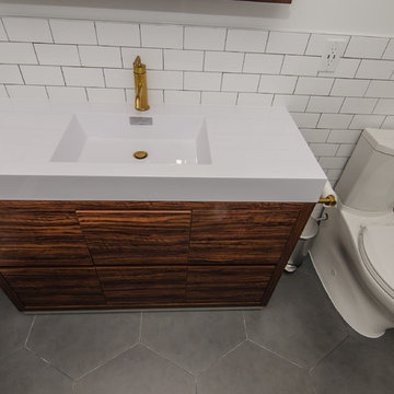 MidCentury Inspired Family Bathroom