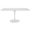 Modway Lippa Rectangle Modern Wood Top Dining Table in White