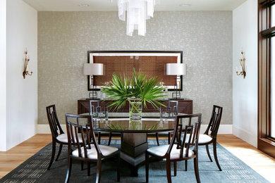 Inspiration for a dining room in Miami.