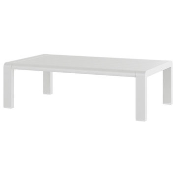 Omni Coffee Table (Rectangular) - White - Aluminum