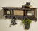 Wood Cubby Coat Rack 42" Wide With 3 Cubbies