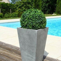 Light Concrete Pot - Outdoor Pots And Planters