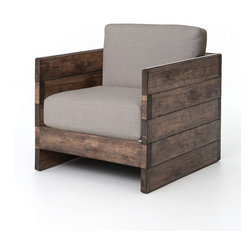 Distressed Reclaimed Oak Accent Chair - Armchairs And Accent Chairs