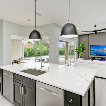 Lakewood Ranch Kitchen Island & Family Room Remodel