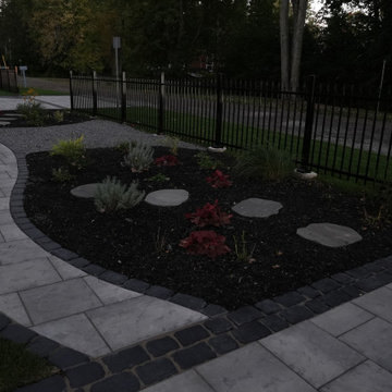 Modern Front Yard Interlocking & Landscape Design