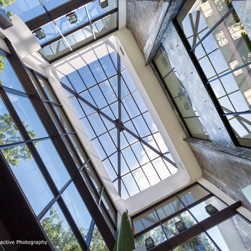 Building Lobby with Waterfall