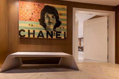 Inspiration for a contemporary entryway remodel in Miami