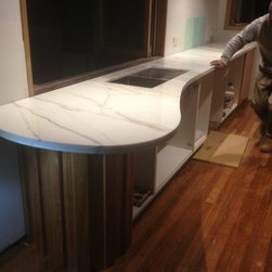 Calacatta Gold Marble Island bench - Kitchen Benchtops