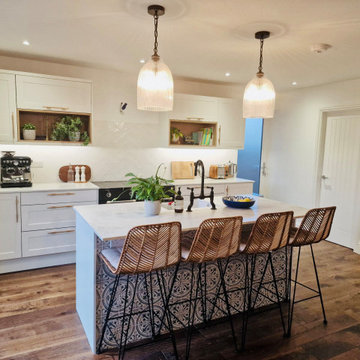 Modern White Narrow Shaker Kitchen