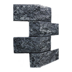 168-LARGE JERUSALEM BRICK CORNER 24"H X 12"W X 1 1/2"D - Wall Panels