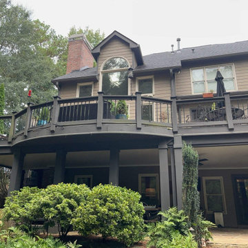 BEFORE - Deck Build Using Pressure Treated Pine with Timbertech Deck Lighting