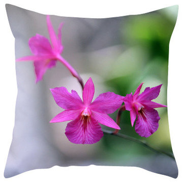 Pink Orchid Pillow Cover, 18x18
