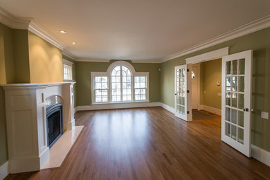 Inspiration for a contemporary living room remodel in Calgary