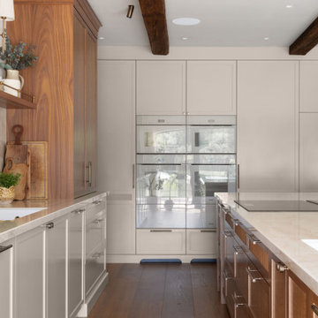 Refined & Luxurious Walnut Lay-On Slim Shaker Reeded Detail Kitchen