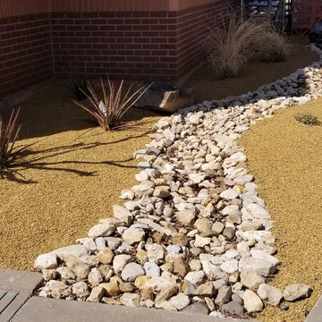 Xeriscape dry water stream