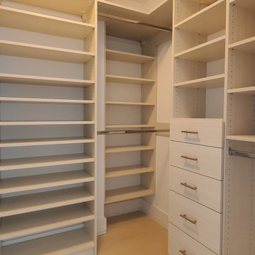 Master Walk In Closet - Etched White Chocolate Designed By Smart Closets