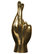 Fingers Crossed Hand Brass Sculpture
