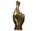 Fingers Crossed Hand Brass Sculpture