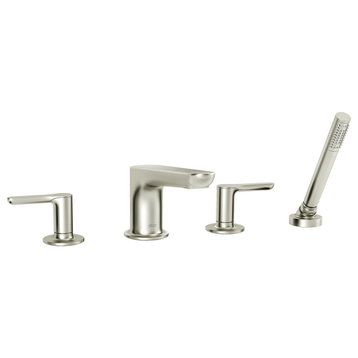 Studio S Roman Tub Faucet With Personal Shower for FLASH Rough-In Valves, Brushe