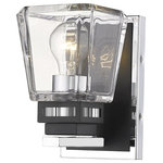 Z-Lite - Z-Lite 474-1S-CH-MB Jackson - 1 Light Wall Sconce - Linear design elements with elegant materials deliJackson 1 Light Wall Chrome/Matte Black CUL: Suitable for damp locations Energy Star Qualified: n/a ADA Certified: n/a  *Number of Lights: Lamp: 1-*Wattage:100w Medium Base bulb(s) *Bulb Included:No *Bulb Type:Medium Base *Finish Type:Chrome/Matte Black