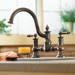 Moen Waterhill Oil rubbed bronze two-handle high arc kitchen faucet - Kitchen Faucets